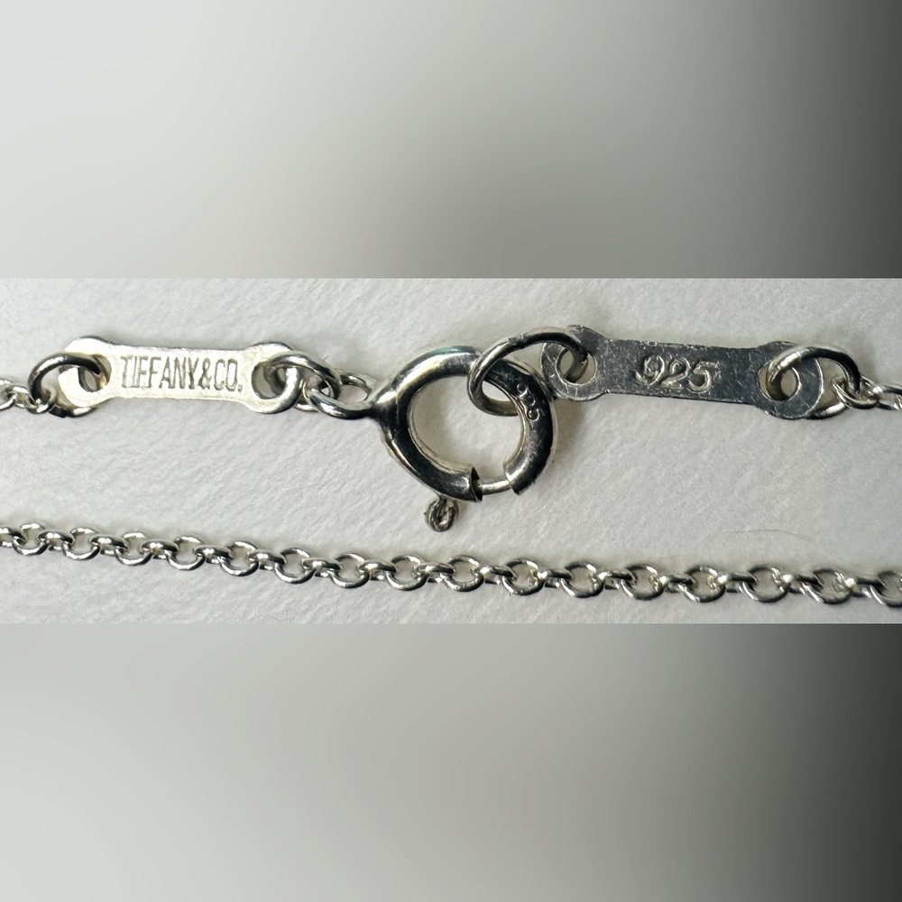 Tiffany & Co LARGE Elsa Peretti Open Heart 925 16in chain Pendant Rare Boxed Set - Picture 6 of 9